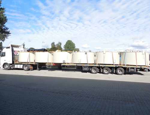 Delivery of containers for alkaline liquids from Germany